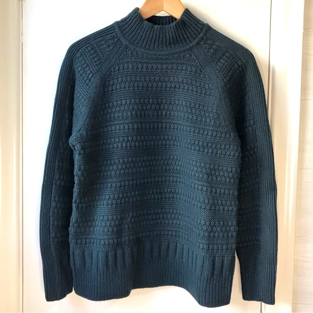 Nwt Club Monaco Thick Textured Wool & Cashmere Turtleneck